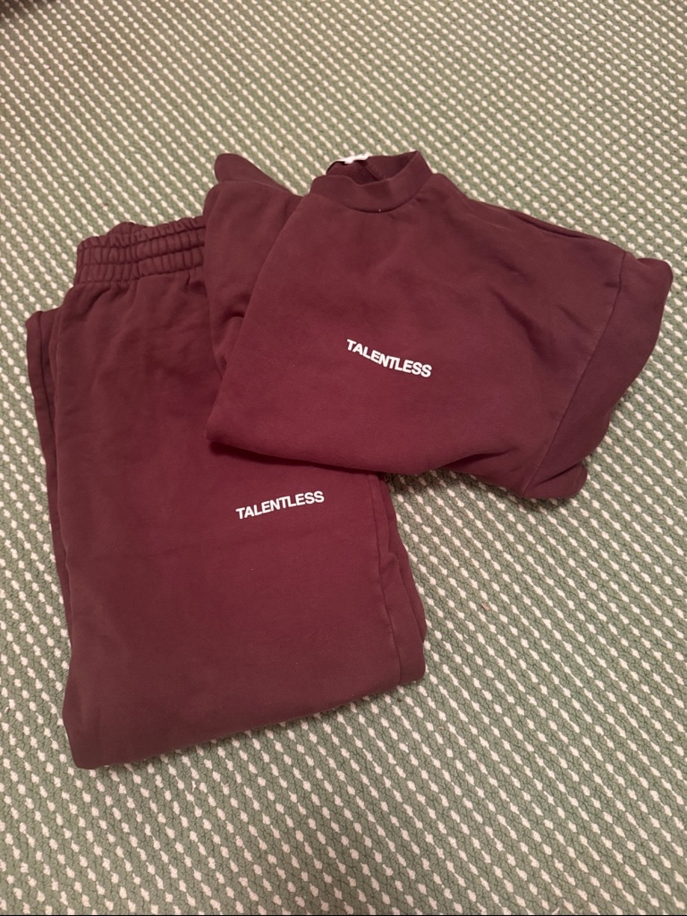 TALENTLESS brown Sweatshirt & sweatpants Set